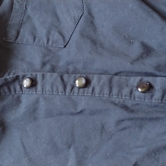 Navy Shirt Dress with Pretty Buttons - Picture 4 of 8